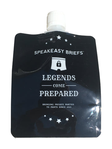 3-pack of Speakeasy Briefs Disposable 6 ounce Plastic Flasks